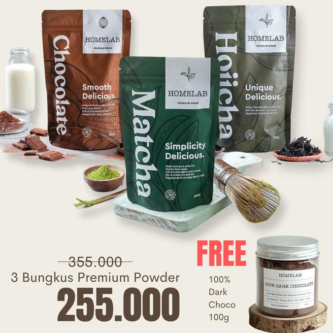 

PROMO Beli Paket 3 Bungkus Premium Powder - Free 100% Dark Chocolate | Minuman