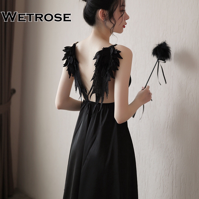 【Wetrose】Set  Lingerie Wanita Aksen Sayap