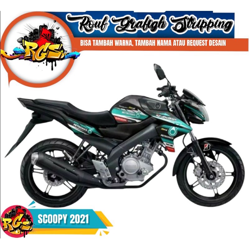 Decal Sticker • Cutting Sticker Yamaha Vixion NVL 2014 Petronas Desain Suka Suka