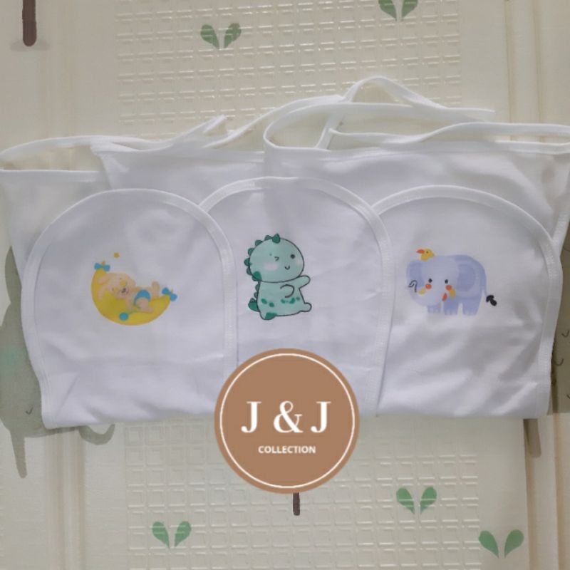 POPOK BAYI TALI KAIN ( 6 PCS ) MOTIF /POPOK BAYI NEWBORN