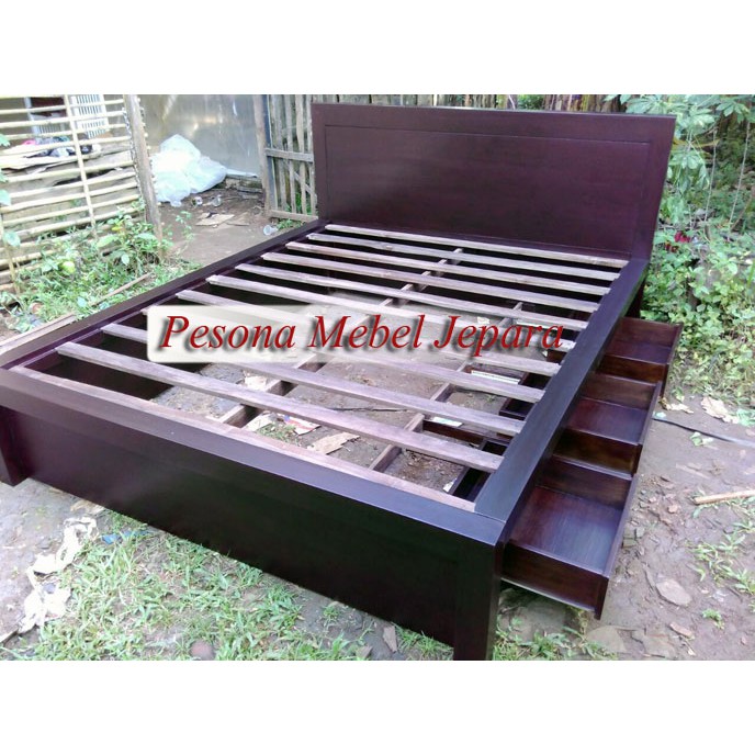 Dipan Minimalis Jati Laci 3 Ukuran No. 2 Pesona Mebel Jepara.