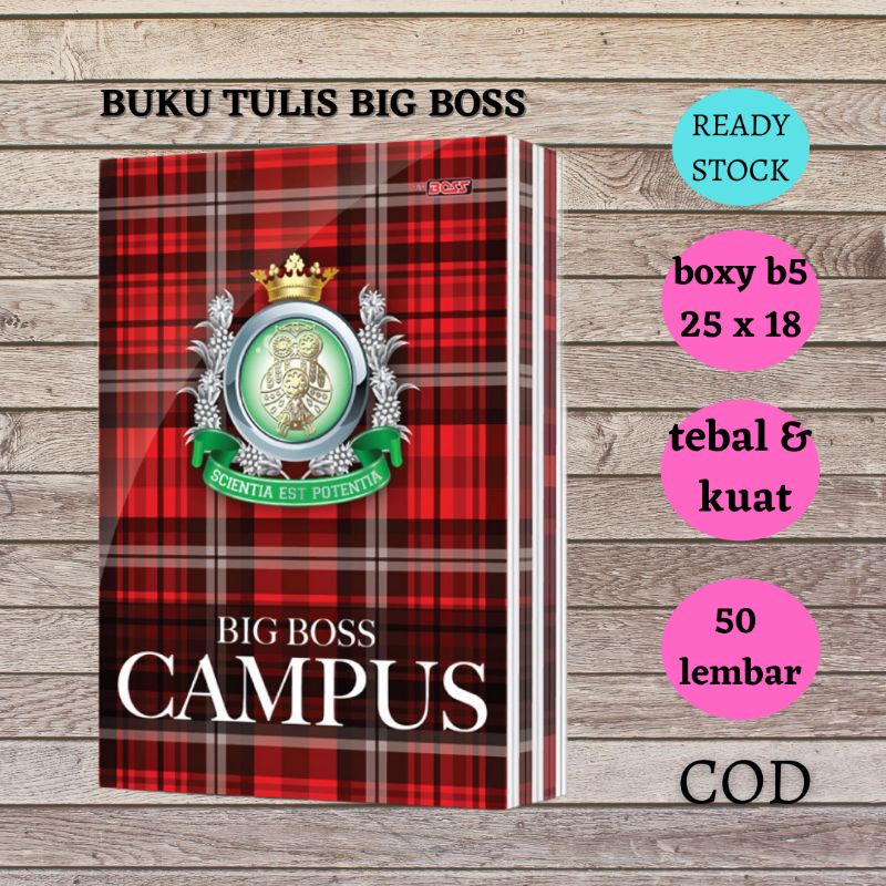 

Buku Tulis Big Boss Campus 50 Lembar Satuan Alat Tulis Anak Sekolah Murah