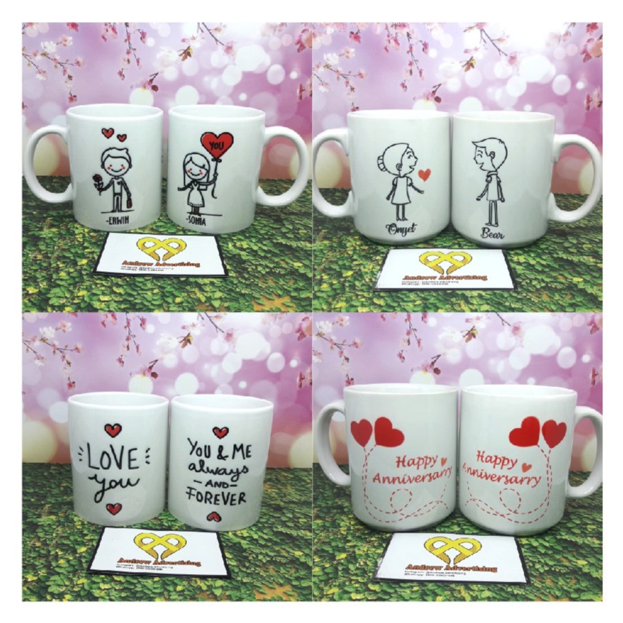 MUG COUPLE WEDDING / ANNIVERSARY KADO PERNIKAHAN