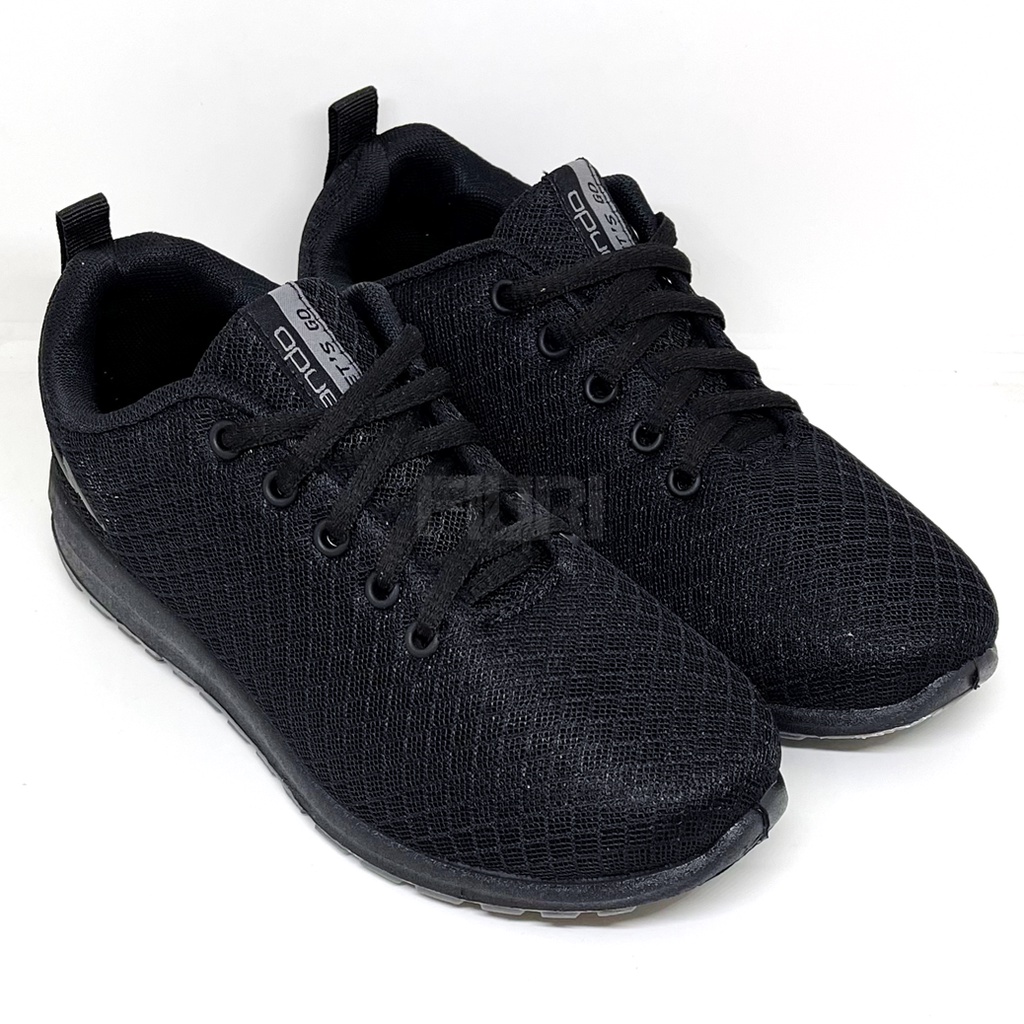 FIURI - ANDO ORIGINAL - BSC SIP 33-43 FULL HITAM - SEPATU SNEAKERS SPORT KANVAS SOL KARET WANITA PRIA - SEPATU KETS TRENDY ANAK PEREMPUAN LAKI-LAKI - SEPATU OLAHRAGA LARI FITNES SENAM KERJA KULIAH SEKOLAH SD SMP SMA BERTALI CEWEK COWOK MURAH PROMO DISKON
