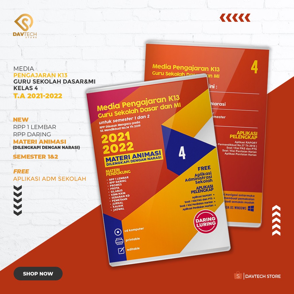 Cd Rpp media ajar daring kelas 4 SD/MI ajaran baru