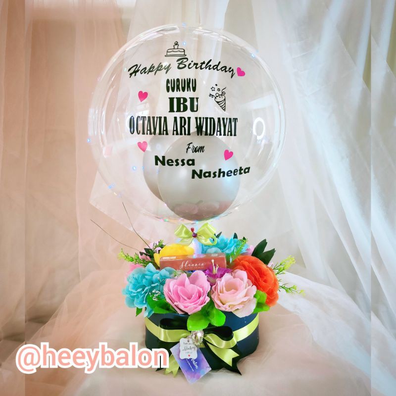 Snack Box/Buket Balon/Balon Ultah/Balon Wisuda/Hot Air Balon/Balon Ucapan/Kado Balon/Buket Wisuda