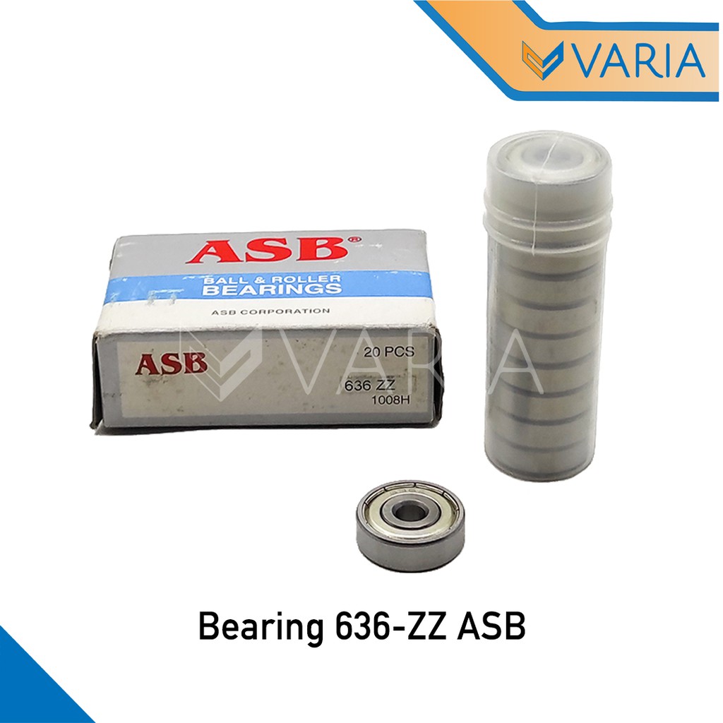 Bearing / Laher 636 ZZ Tutup Plat Besi Double ASB