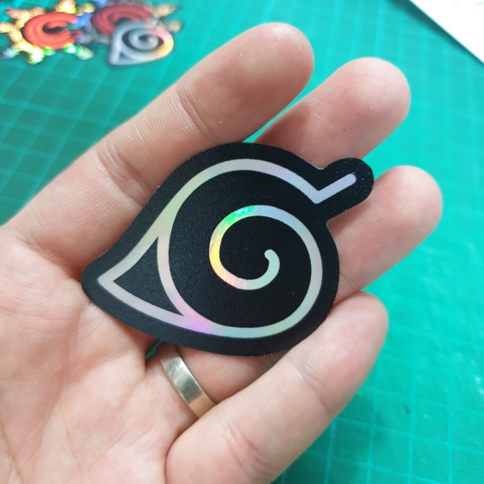 Jual Sticker Hologram Anime PSH811 Naruto Konoha