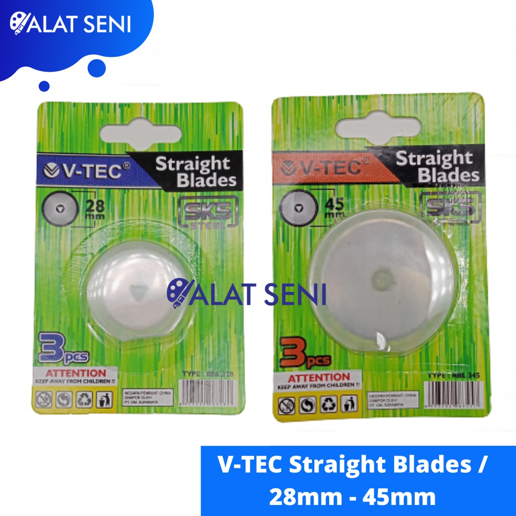 

V-TEC STRAIGHT BLADE (reffil blade for Rotary Cutter) 28mm & 45mm / Refill rotary cutter stainless