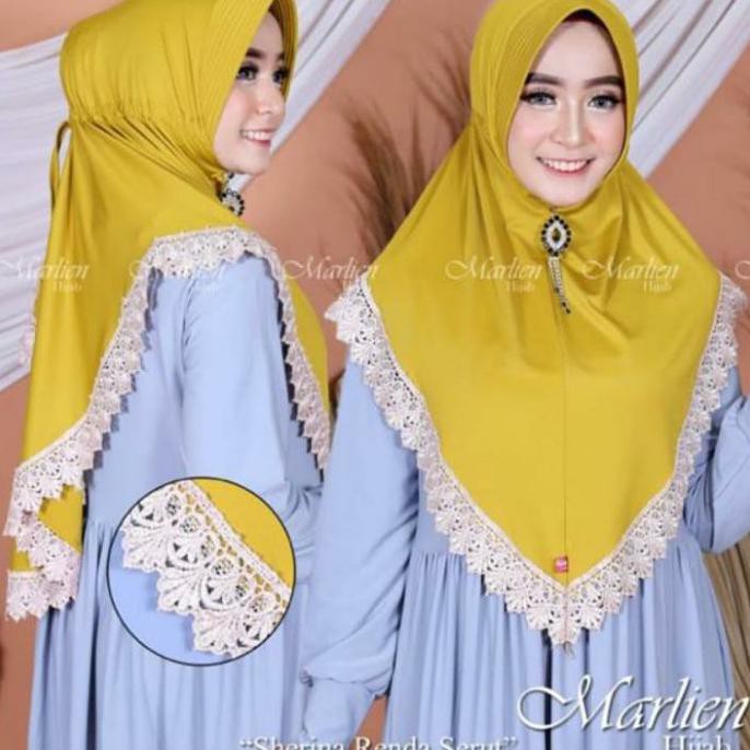 JILBAB INSTAN NAFISAH SERUT BELAKANG RENDA BAWAH