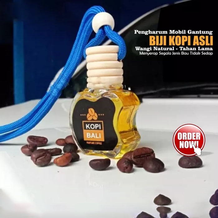 Hope Store - Parfum Kopi Bali Botol Kaca mobil Pengharum Pewangi mobil Gantung 10ml