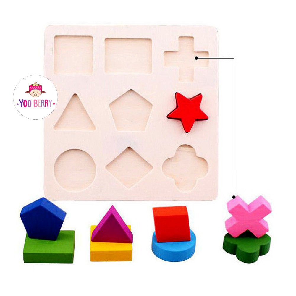 Berry Mart Mainan Edukasi Anak Puzzle Kayu 9-in-1 Berry Mart