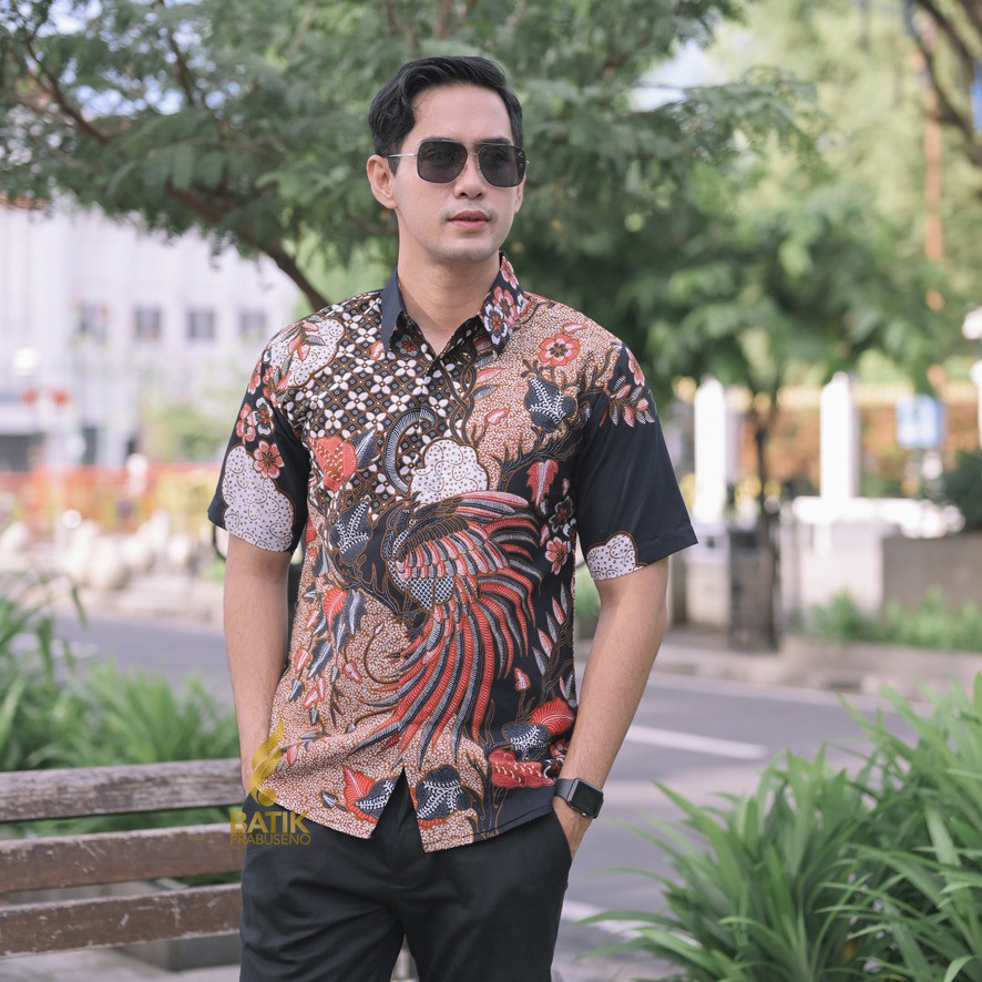 BEKISAR KEMEJA BATIK LENGAN PENDEK ATASAN BATIK MODERN ANAK MUDA HEM SLIMFIT BATIK SOLO PREMIUM BAJU