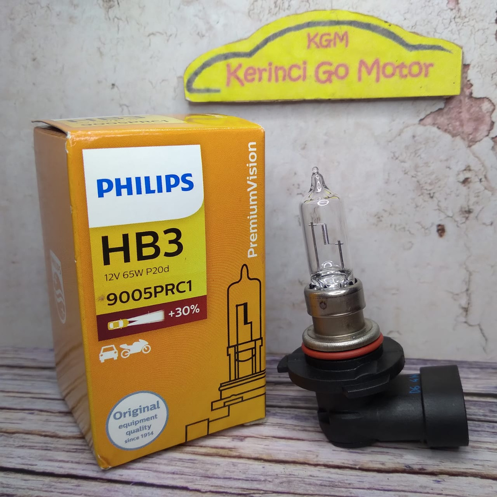 Bohlam Halogen Philips HB3 12V 65W 9005PRC1 - Foglamp Philips HB3