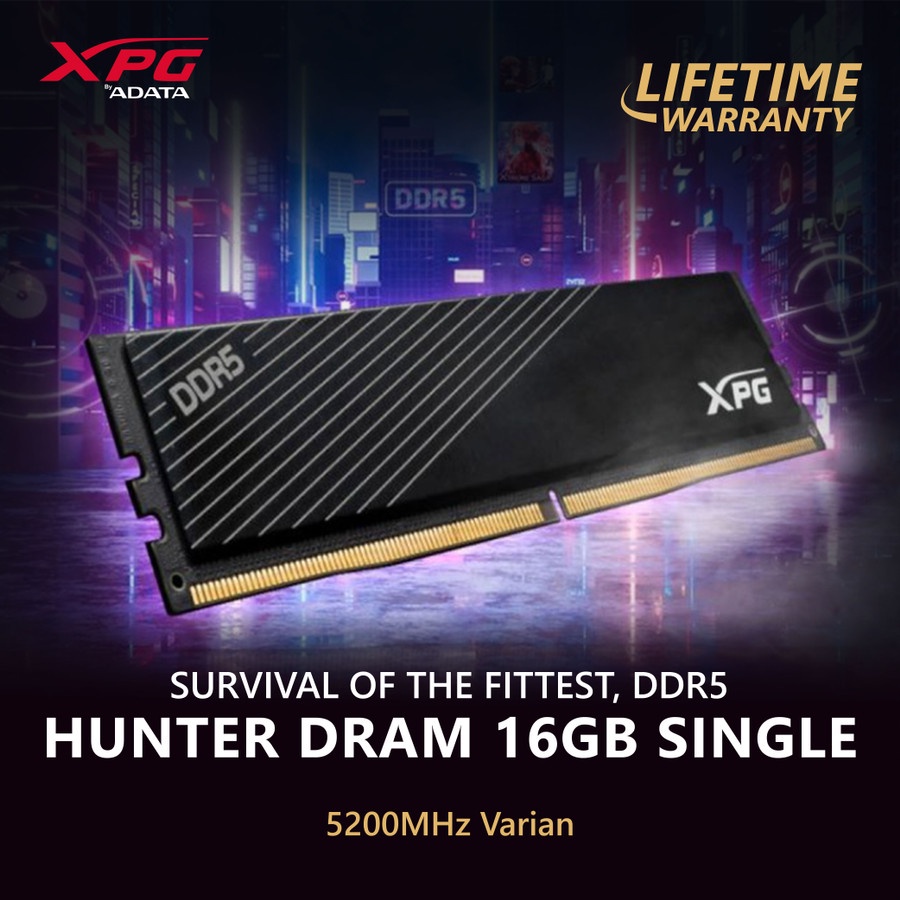 RAM ADATA XPG HUNTER DDR5 16GB 5200MHz SINGLE LONGDIMM |Memory PC 5200