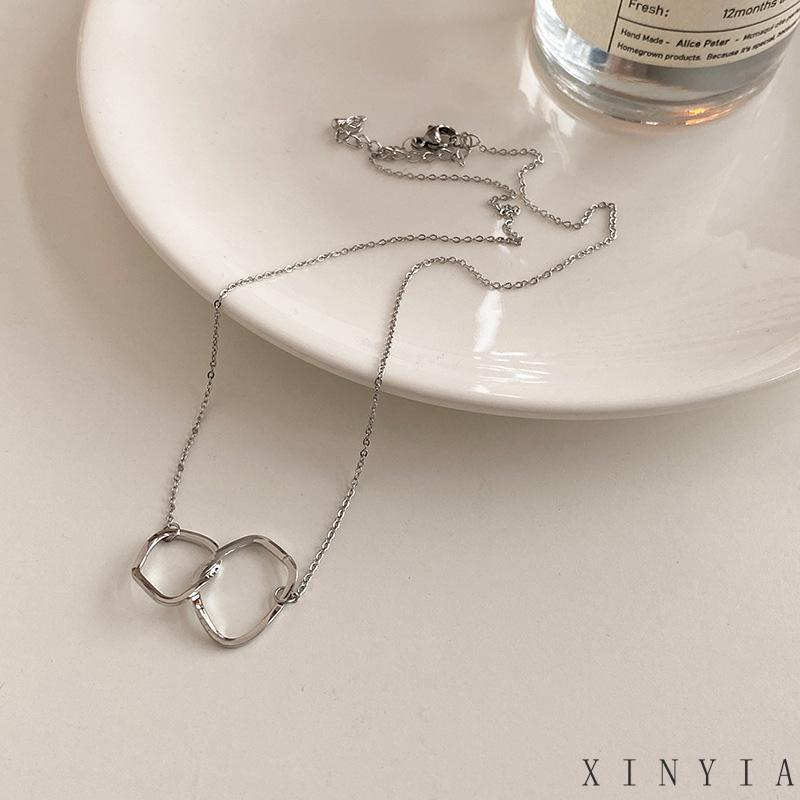 【COD】Kalung Rantai Panjang Bahan Metal Aksen Bintang Berlian Imitasi Warna Silver Gold Untuk Wanita