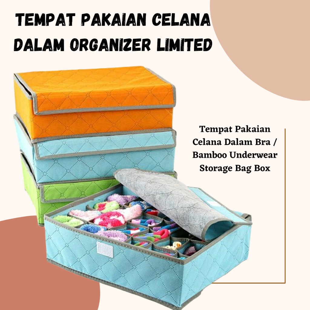 TERLARIS!!! Tempat Pakaian Celana Dalam Bra / Bamboo Underwear Organizer Multifungsi