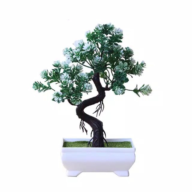 COD BUNGA BONSAI BUNGA PLASTIK BUNGA ARTIFISIAL BUNGA PAJANGAN IMITASI TANAMAN HIAS PLASTIK BP8819-PUTIH