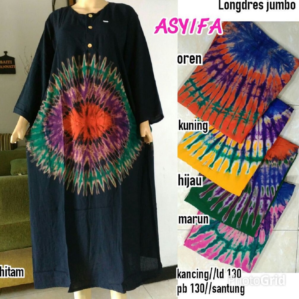 Daster jumbo ld 130 busui kekinian ibu ibu hamil dan menyusui lengan panjang Daster batik xxl Panjan