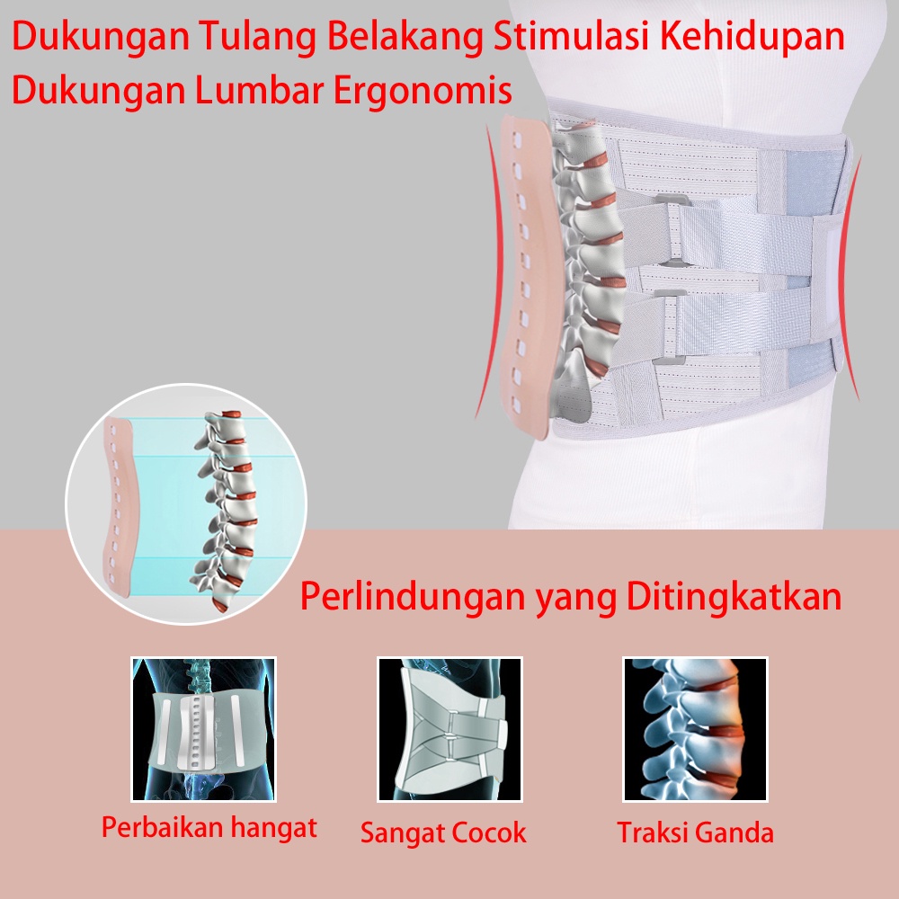 Korset Lumbar Lumbal Premium Korset Pinggang Pelangsing Kehamilan Saraf Kejepit