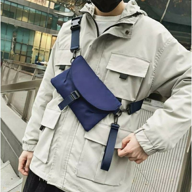 Tas Selempang Pria KPOP Unisex model amplop BTS 1955 bahan LONGCAMP