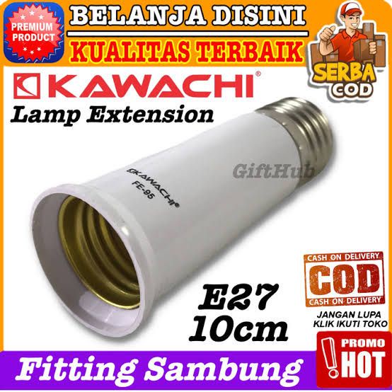 PROMO SULTAN FE95 Sambungan Piting / Fitting Lampu KAWACHI FE-95 Fitting Lampu Sambungan / Pemanjang Extension