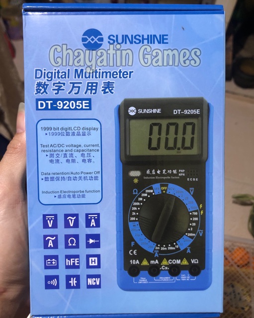 Multitester / Avometer / Tester Digital Merk Sunshine Type DT-9205E
