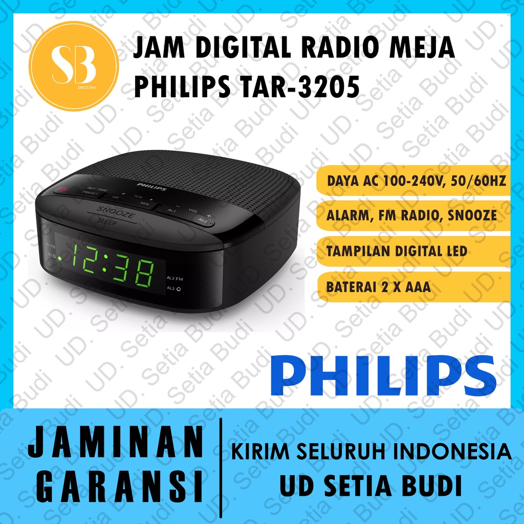 Jam Radio Meja Philips Clock Radio TAR 3205 / TAR3205