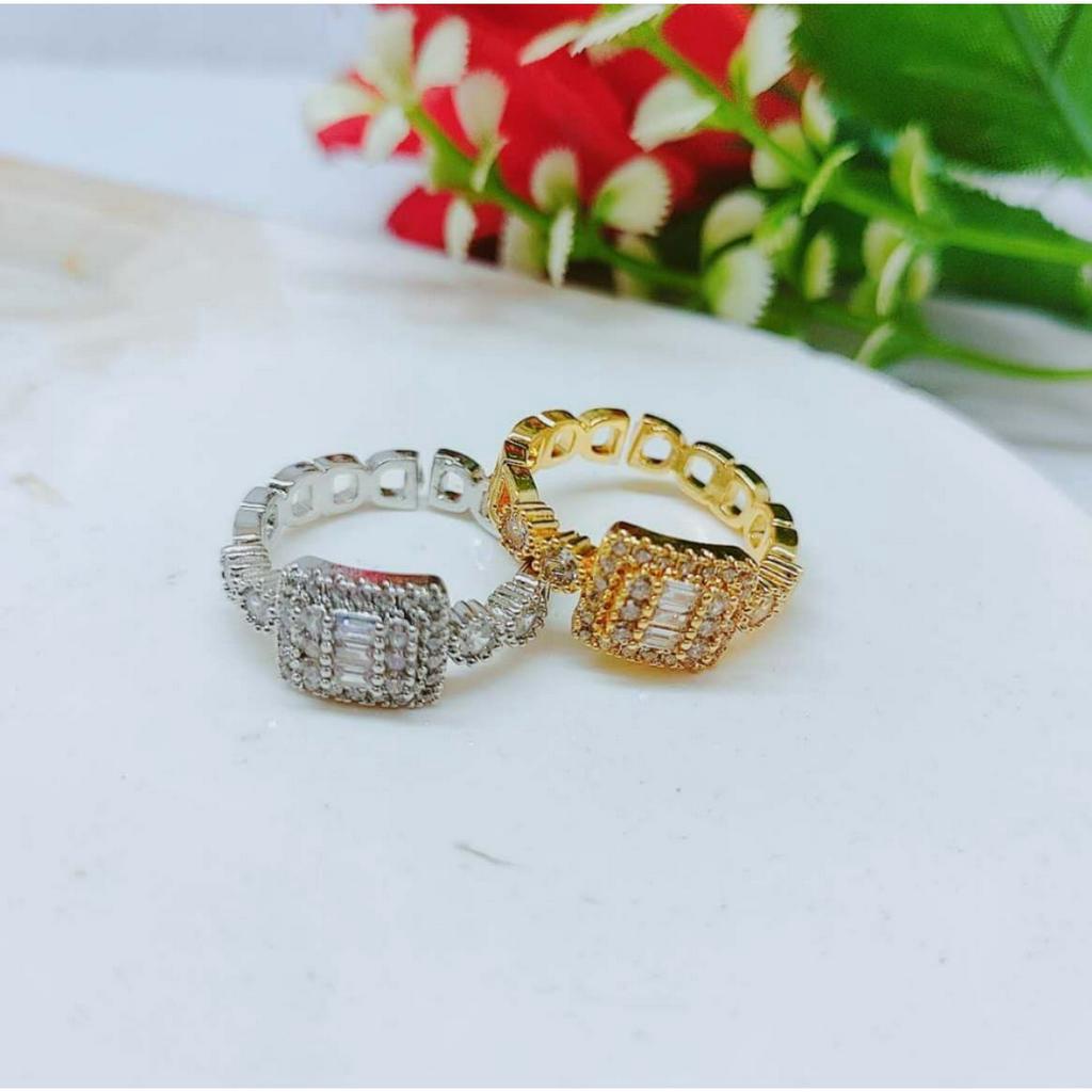 Cincin Xuping Full Mata Lapis Emas Perhiasan Fashion R088