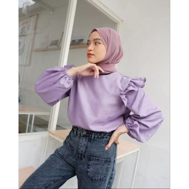 SANDRA BLOUSE/atasan terbaru/blouse korean/atasan lucu/terlaris