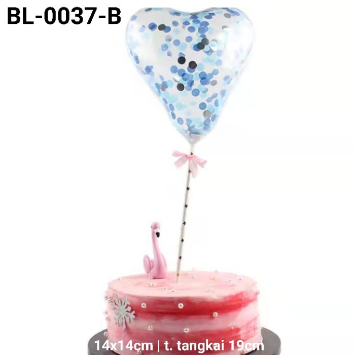 

GR-BL-0037 BALON HATI HIASAN KUE CAKE TOPPER PINK BIRU HITAM EMAS MIX PROMO TERBARU