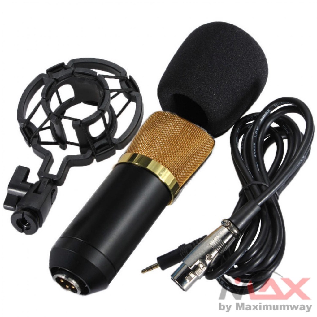 BM700 Mikrofon Kondenser Karaoke Smule Mic Kondenser TaffSTUDIO Studio dengan Shock Proof Mount - BM-700 Promo Paket Lengkap Rekaman Mic Condenser BM800 Free Headset Bando + Tripod smartphone + SoundcardV8 MIC