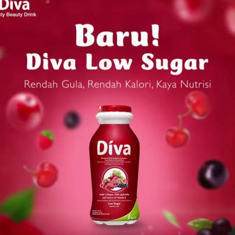 PROMO Diva Beauty Drink Minuman Collagen Liquid Mixed Berries 6x85ml