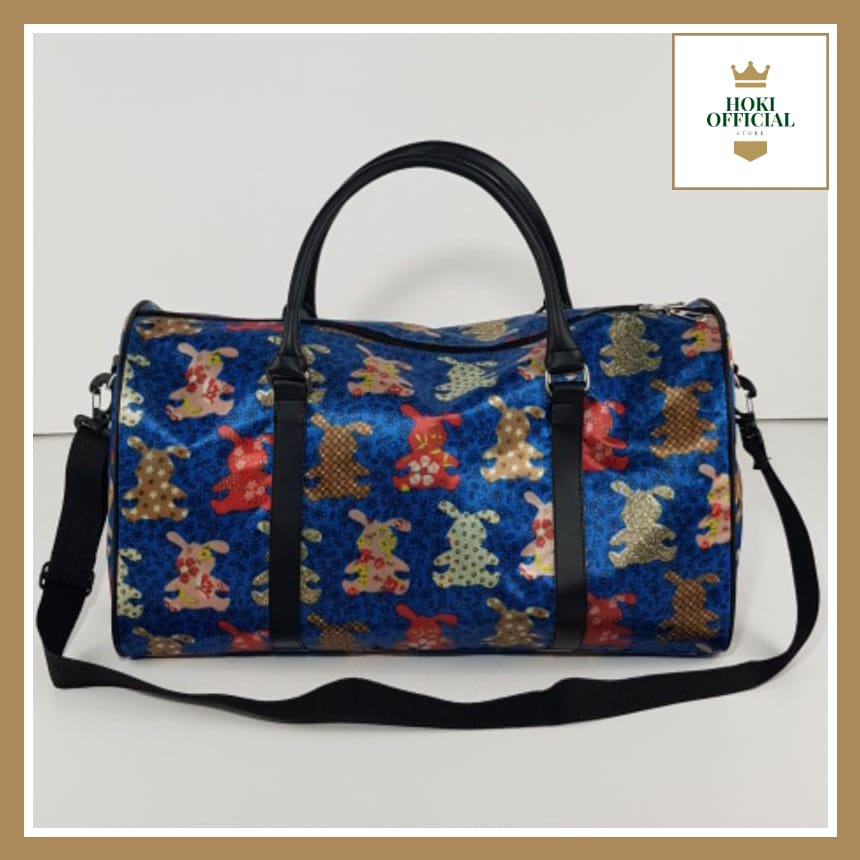 Tas Travelling Tas Pakaian Travelbag Motif Kelinci Muat Banyak Kapasitas Besar Trendy Untuk Mudik dan Bepergian