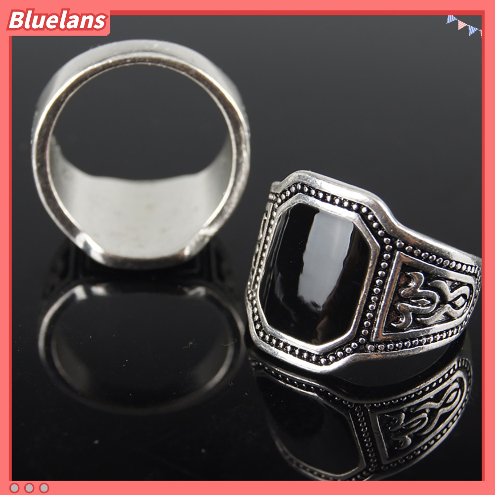 Cincin Bahan Zinc Alloy Gaya Vintage Punk Untuk Pria