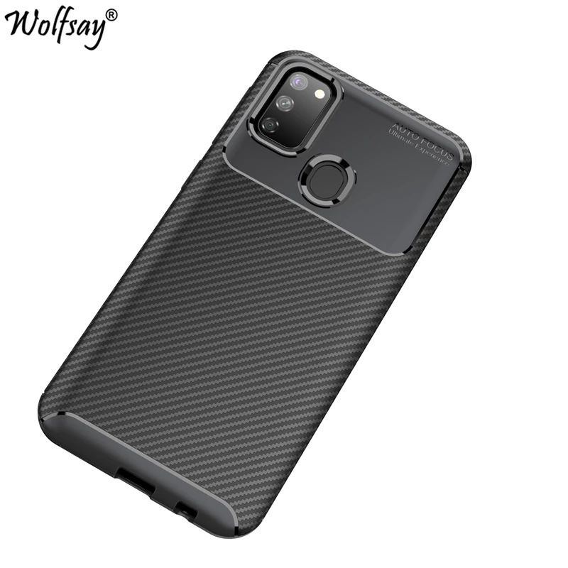 Soft case Carbon Infinix Hot 9 Play - Softcase Karbon Slim Hitam Hot 9play Case Tpu Silicon Premium