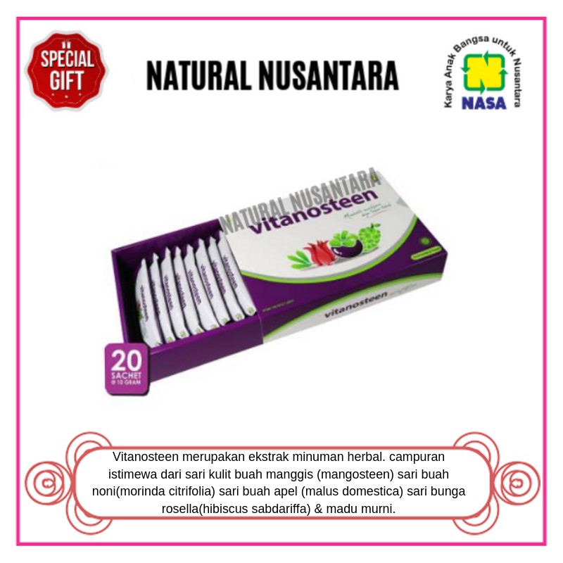 

Vitanosteen / Suplemen Daya Tahan Tubuh / Menjaga Kesehatan Tubuh / Original Nasa / Minuman Herbal