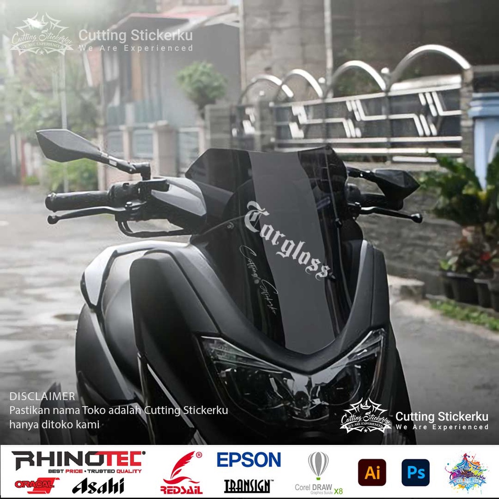 Cutting Stiker Cargloss Variasi Motor Mobil Sticker Helm Style Timbul Keren Nyala Dasbor Spakbor Visor Body Kaca Helm Hologram Reflective Tahan Air Bodi Samping Nama Scoopy Vario Beat NMAX PCX Vespa Aesthetic Pickup Windshield Keren Modif