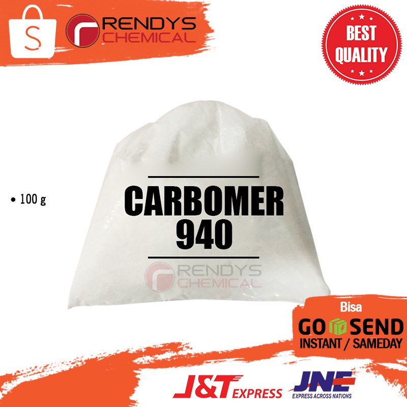 Carbomer 940 / Carbopol 940 / Bahan Kosmetik / Pengental / Pembentuk Gel 100gr