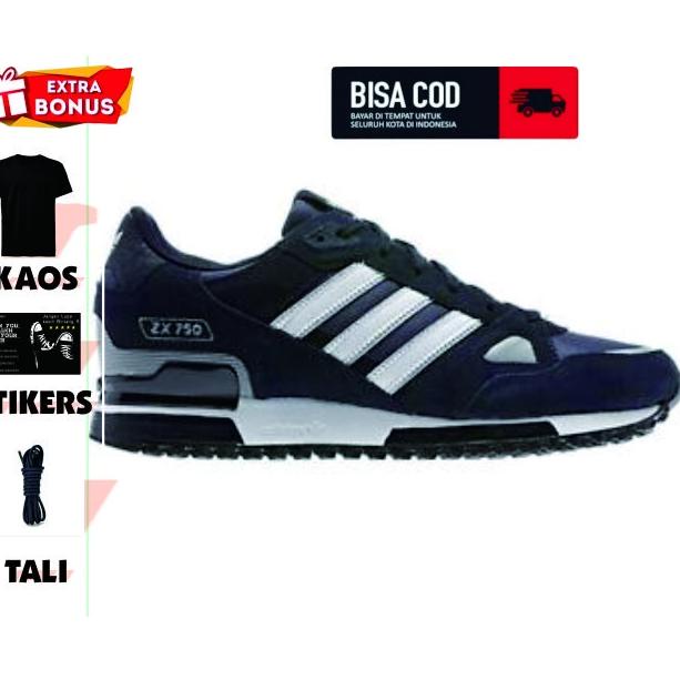 RFWP BIG SALE SEPATU ADIDAS ZX 750 SUEDE SNEAKERS MADE IN VIETNAM PROMO BESAR Navy ❍ 71