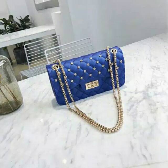 TAS Selempang jelly matte maxi clasic mini diamond uk 18 free boneka