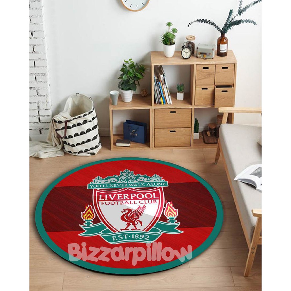 Bizzarpillow Karpet Bulat Motif Bola full Printing BZ295