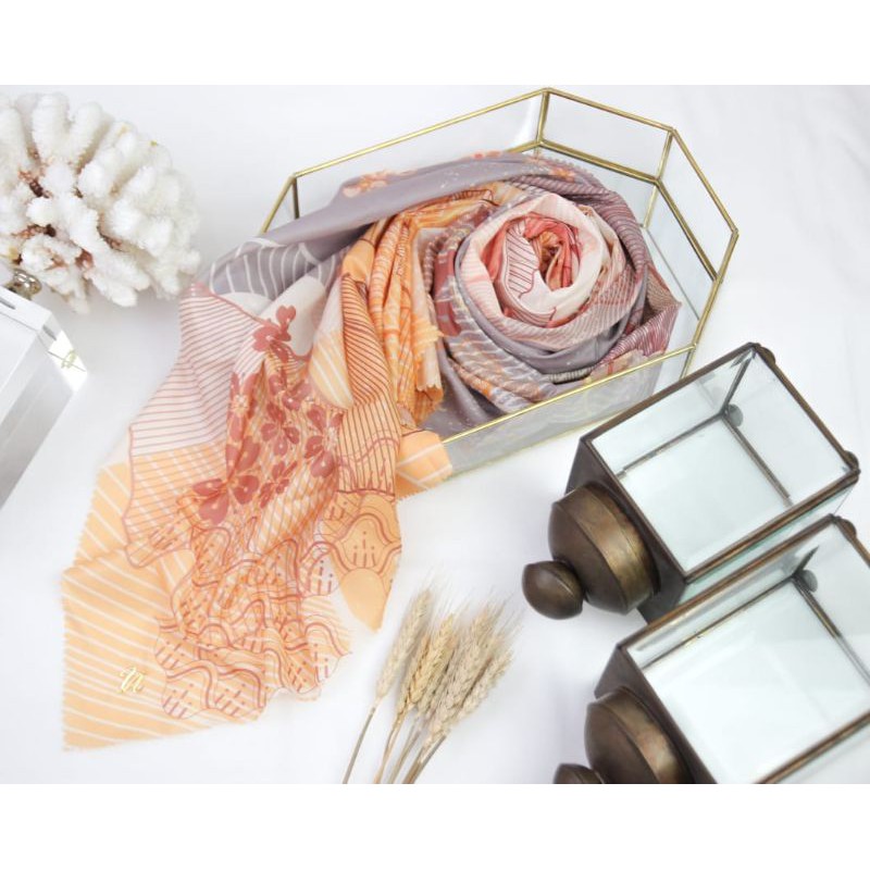 naraya scarves - jilbab voal premium - motif