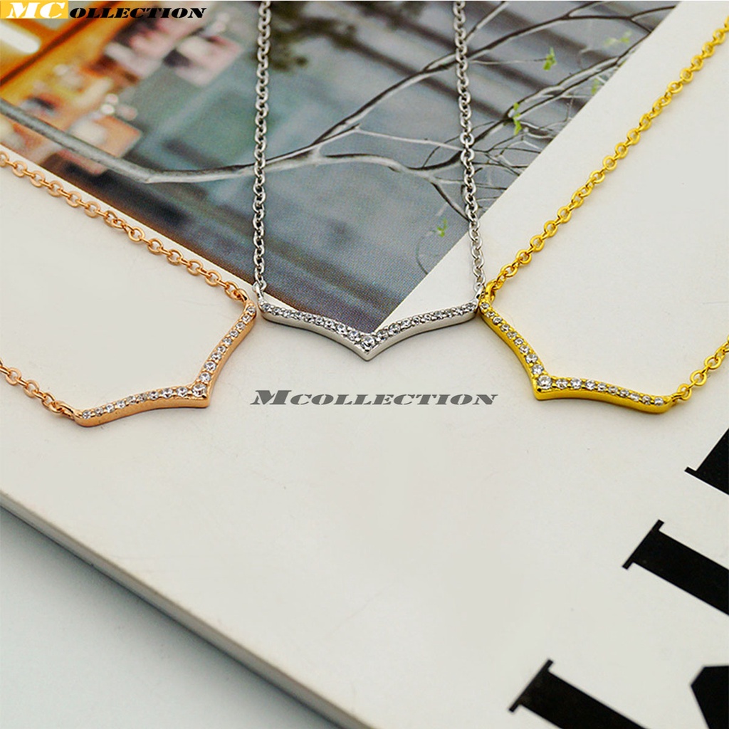 Kalung Titanium Wanita Model Fuji Anti karat Dan Luntur / Kalung Titanium Anti Karat Viral 2022 / Ka