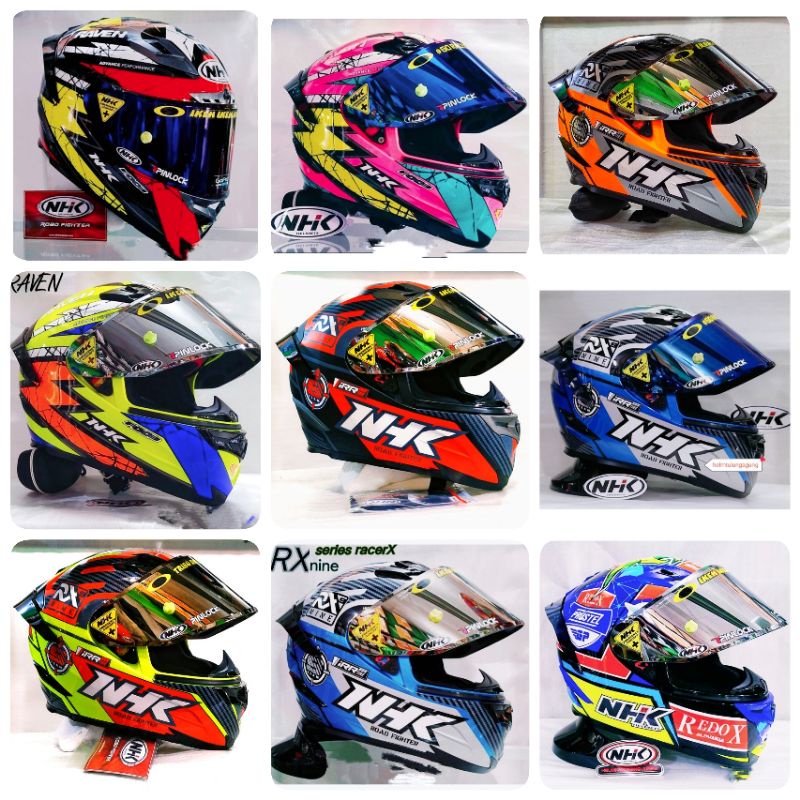 helm full face nhk RX 9 paket ganteng (motif)
