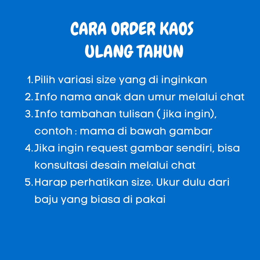 Atasan Kaos Anak Acara Ulang Tahun Ultah Couple Keluarga Family Custom