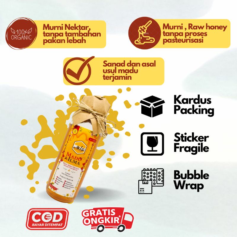 

Madu Rambutan Grade A Pure Raw Honey Bersanad Jelas