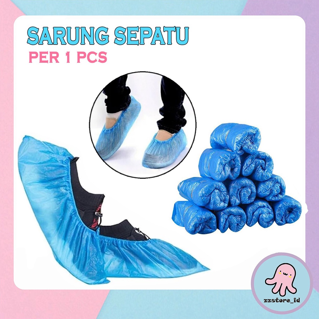 1 PCS Shoes Cover Disposable / SARUNG Pelindung Sepatu Anti Air Hujan Sekali Pakai