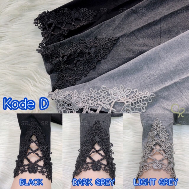 SR Legging Lace Panjang Import Brukat Cantik Fashion Softkatun Melar