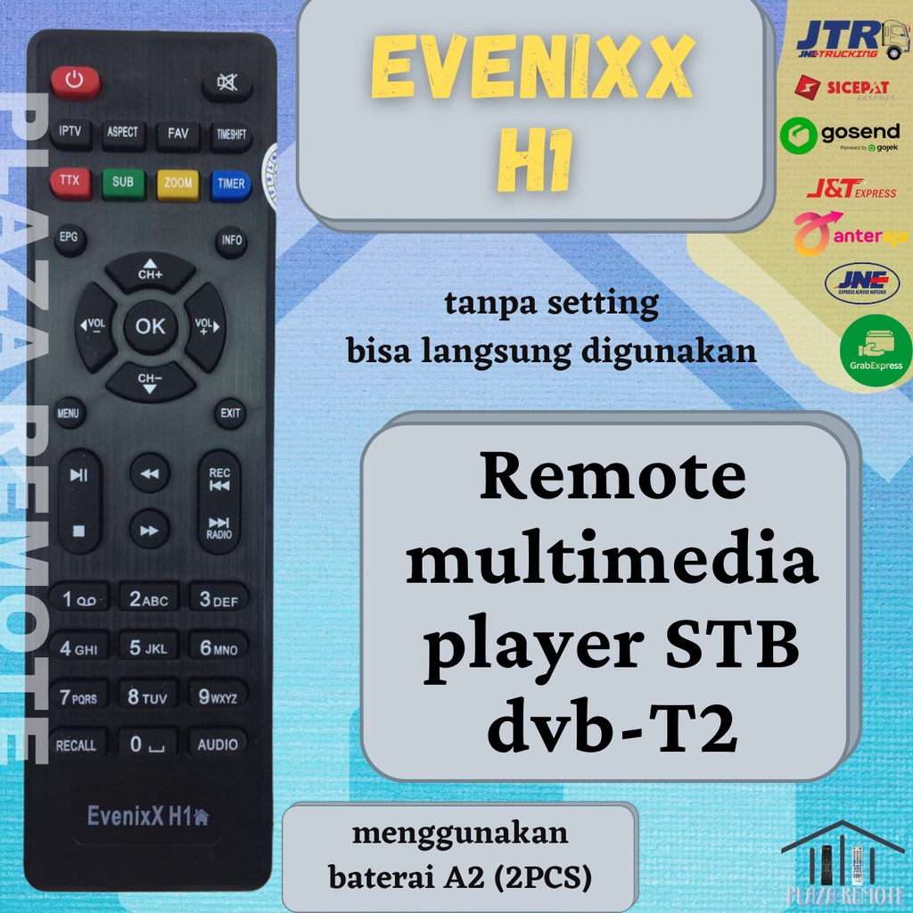 Remote multimedia player STB dvb-T2 Evenix H1 / ecer dan grosir